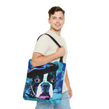 Daddio Dog Tie Dye Tote Bag