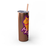 Meowy Star Skinny Tumbler with Straw