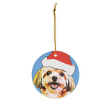 Shih Tzu Ceramic Heart Ornament