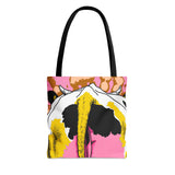 Tie Dye Cow Butt Tote Bag