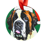 Saint Bernard Ornament with Your Pet's Name!