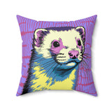 Far Out Ferret Accent Square Pillow