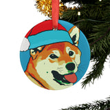 Shiba Inu Ornament with Your Pet's Name!