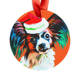 Papillon Ornament with Your Pet's Name!