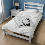 B&W Cool Cat Velveteen Blanket