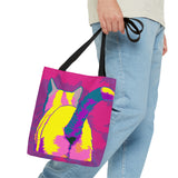 Tie Dye Cat Butt Tote Bag