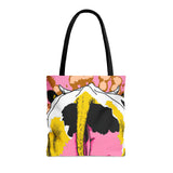 Tie Dye Cow Butt Tote Bag