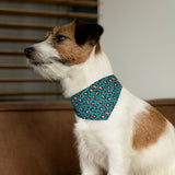 Teal Leopard Print Collar Bandana