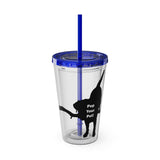 Pop Your Pet! Custom Cold Drink Tumbler with Straw, 16oz