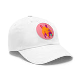 Frenchie Butt Dad Hat with Leather Patch