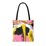 Tie Dye Cow Butt Tote Bag