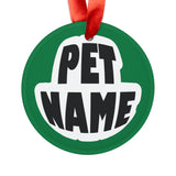 Saint Bernard Ornament with Your Pet's Name!