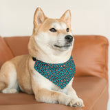 Teal Leopard Print Collar Bandana