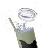 Pop Your Pet! Custom Skinny Tumbler with Straw