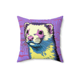 Far Out Ferret Accent Square Pillow