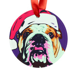 English Bull Dog Ornament with Your Pet's Name!