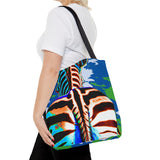 Tie Dye Zebra Butt Tote Bag