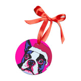 Boston Terrier Ornament with Your Pet's Name!