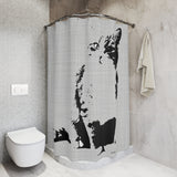 B/W Cool Cat Shower Curtain