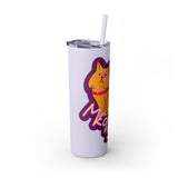 Meowy Star Skinny Tumbler with Straw