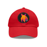 Frenchie Butt Dad Hat with Leather Patch