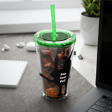 Pop Your Pet! Custom Cold Drink Tumbler with Straw, 16oz