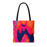 Tie Dye Dog Butt Tote Bag