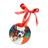 Papillon Ornament with Your Pet's Name!