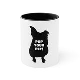 Pop Your Pet! Custom Accent Coffee Mug