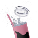 Pop Your Pet! Custom Skinny Tumbler with Straw