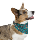 Teal Leopard Print Collar Bandana