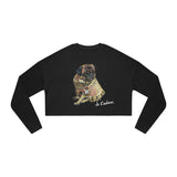 Je t'adore Pug Women's Cropped Sweatshirt