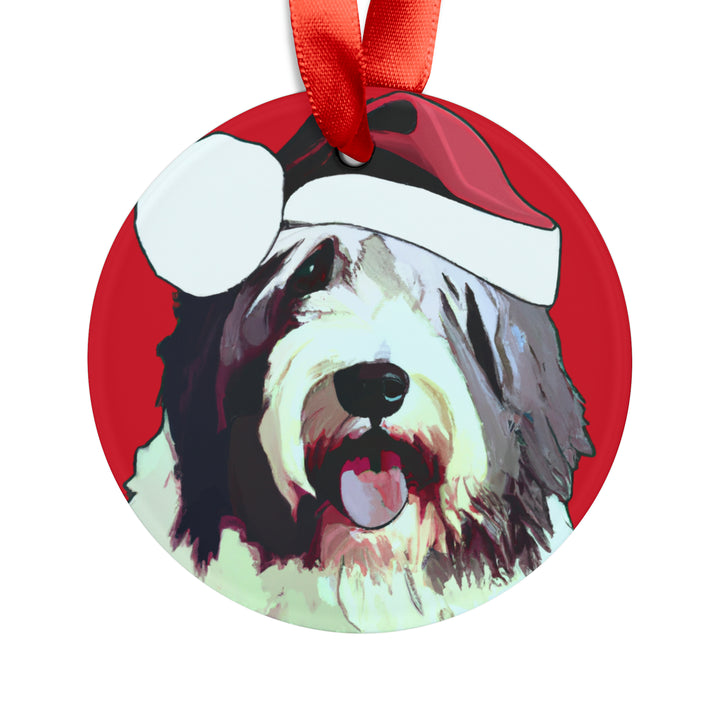 Sheep Dog Ornament with Your Pet's Name!