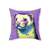 Far Out Ferret Accent Square Pillow