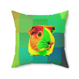 Groovy Guinea Piggy Accent Square Pillow