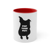 Pop Your Pet! Custom Accent Coffee Mug