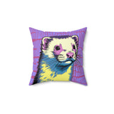 Far Out Ferret Accent Square Pillow