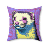 Far Out Ferret Accent Square Pillow