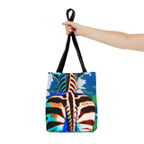 Tie Dye Zebra Butt Tote Bag