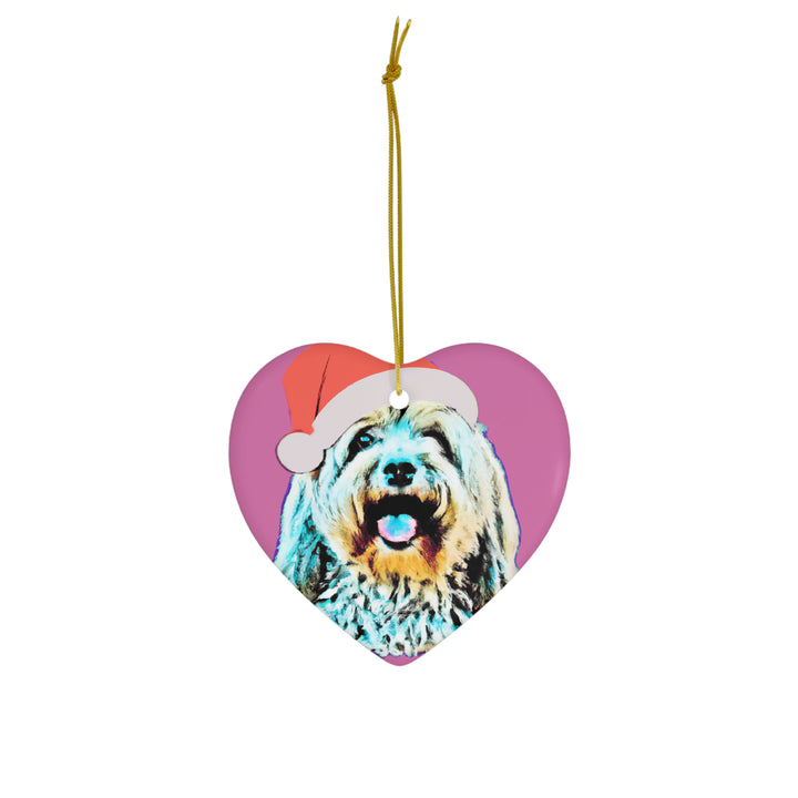 Havanese Ceramic Heart Ornament