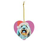 Havanese Ceramic Heart Ornament