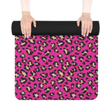 Hot Pink Leopard Rubber Yoga Mat