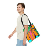 T-Rex Butt Tie Dye Tote Bag