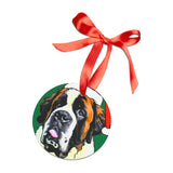 Saint Bernard Ornament with Your Pet's Name!