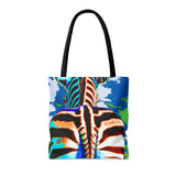 Tie Dye Zebra Butt Tote Bag