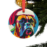 Boxer Ornament with Your Pet's Name!