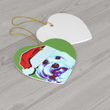 Maltese Ceramic Heart Ornament