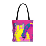 Tie Dye Cat Butt Tote Bag