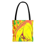 Tie Dye Brachiosaurus Butt Tote Bag