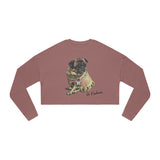 Je t'adore Pug Women's Cropped Sweatshirt